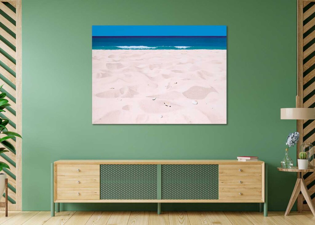 Shells on Warm Sand Print on wall Christine Woods Wild Wood Art Print